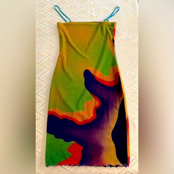Expired Girl Colorful Abstract Women's Dress - Picture 2 of 5